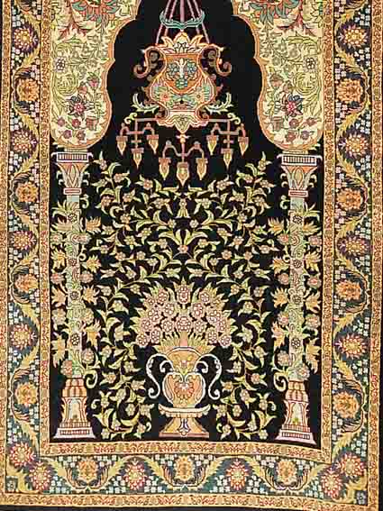 HEREKE SIGN., TüRKEI, 71 X 45CM, , EHZ 2 REINE NATURSEIDE, CA.2.3 MIO.KNOTEN/QM
