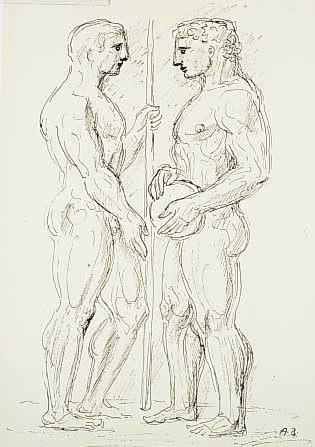 Breker, Arno, * 1900 Elberfeld - 1991 Düsse- dorf, vier Lithographien: Stehende Akte, je ca. 36 x 22.5 cm, beide bez. e.a.; Porträt dat. 1918, ...