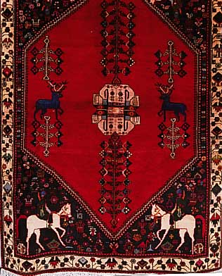 Abadeh,Persien ca 255 x 178 cm. .Flor Wolle. Ehz 3.ca 30 Jahre.(reinigungsbedurftig.)