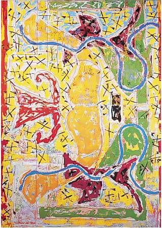 Stella, Frank, Plakat zur Ausst. The CircuitPrints, Walker Art Center 1988, Farboffset, handsign., ca. 96,5 x 58,5 cm