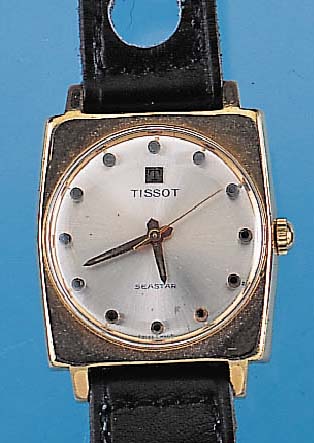 Konvolut: 3 TISSOT Herrenarmbanduhren ver- schiedener Fertigungszeiten, ca. 1940-1965, 1x Kal. 27, Supershockresist. Stoßs., Edelst.,Boden ...