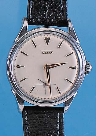 Konvolut: 2 TISSOT Herrenarmbanduhren, beideEdelst., Böden verschr., bei Fertigst. wasser-gesch., Lederbänder neu, beide Kal. 27-1T, 1x Serie ...