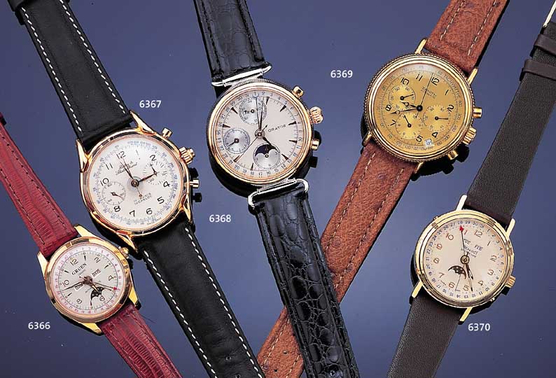 ORATOR Armband Chronograph Modell Vollkalender Schweiz um 1997, Metall hartverg. u. rodin.stiltyp. 30er Jahre, Rand kannel., Scharnier- bandanst., ...