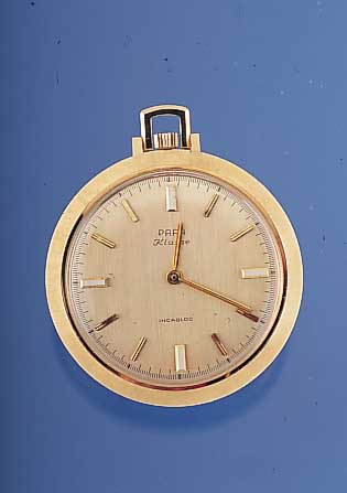 PARA Frackuhr Lepineausführung, Schweiz um 1970, GG 585/000, D. ca. 39 mm, 17 St., Rund- ankerwerk von AS Kal. 1525, Incabl. stoßges., ungetr. ...