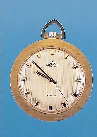 ARCTOS FRACKUHR LEPINEAUSFüHRUNG, SCHWEIZ/ DEUTSCHLAND UM 1970, GG 585/000, LüNETTE SAT.,RUNDANKERWERK VON ETA KAL. 2750, INCABL. STOß-GES., D. ...