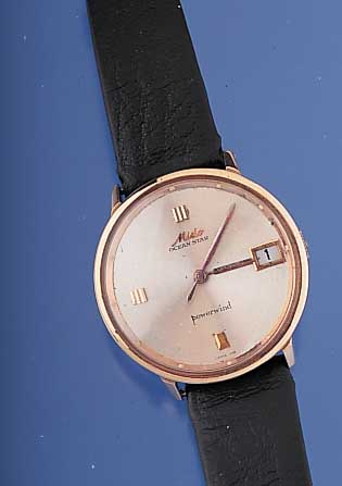 MIDO Herrenarmbanduhr Modell Oceanstar, Ref.-Nr. 2309716, Schweiz um 1965, RG 750/000- Einschalengeh., geteilte A-Welle, bei Fertig- st. ...