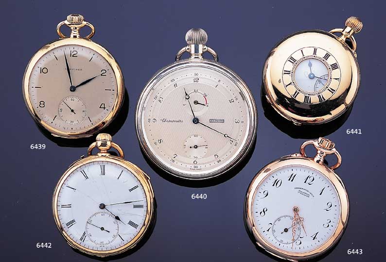 GLASHÜTTER UHRENFABRIK UNION Herrentaschenuhr, Lepine-Ausführung, Ref.-Nr. 75939, Deutsch- land um 1905, RG 585/000, außen glatt, 2-teil.Emailbl. ...
