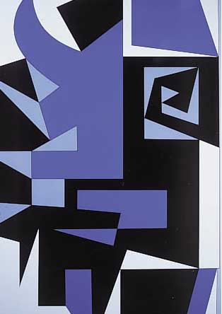 Vasarely, Viktor, Farbserigraphie von 1989, handsigniert und num. 162/200, ca. 62 x 40 cm, u.Gl., R.
