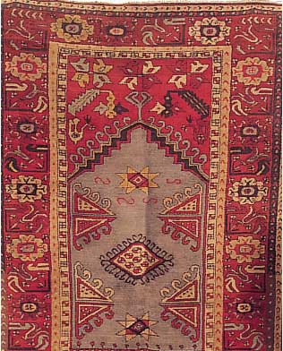 Europäischer Handtuffting, 220 x 125cm , EHZ 2-3, um 1940