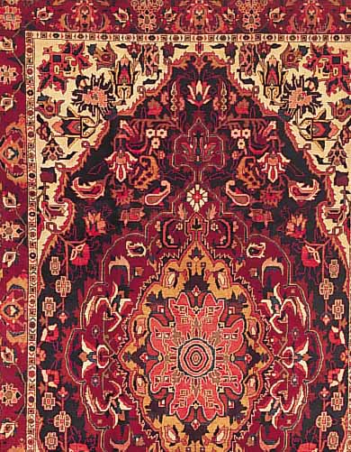 BACHTIAR, PERSIEN CA.371 X 216 CM. EHZ.3 FLOR WOLLE CA.40 JAHRE.