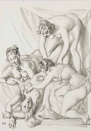 RESTIF DE LA BRETONNE: MONSIEUR NICOLAS OU LE COOEUR HUMAIN DéVOILé, BAND III, MIT CA. 24 ORIG.LITHOGRAPHIEN PLUS NOCHMALS 24 IN ORIG. SUITE VON ...