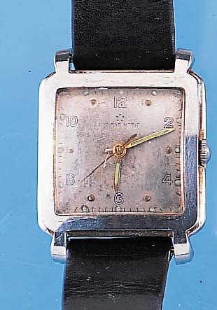 ETERNA Herrenarmbanduhr Modell MATIC, Ref.- Nr. 3342897, Schweiz um 1957, Edelst., Boden gedr., Bl. fl., Rundankerwerk, Zentralrotor kugelgel., ...