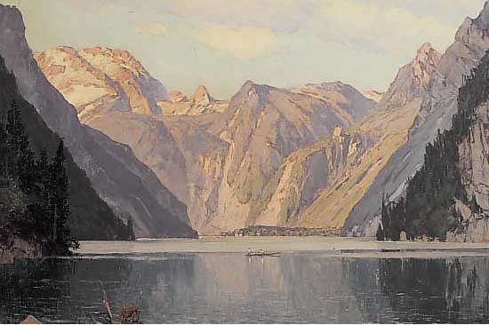 Retzlaff, E.C.W., 1898 Berlin bis 1976, Königssee, Öl/Lwd., 50 x 60 cm, Rahmen