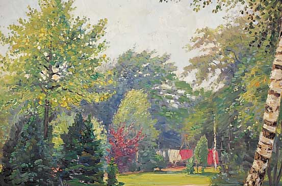 Becker-Kassel, W., Deutscher Landschaftsmaler,Anfang 20. Jh., Parklandschaft, Öl/Lwd., sign. u. dat. (19)09, 46 x 65 cm