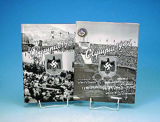 Zwei Bände Olympiade 1936 in Berlin und Garmisch Partenkirchen, Band I und II, Cigaretten Bilderdienst Altona Bahrenfeld, dazu ...