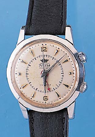 FORTIS Armbandwecker Modell Manager, Ref.- Nr. 6037/135840, Schweiz um 1960, Edelst., Boden geschr., bei Fertigst. wassergesch., vers. ...