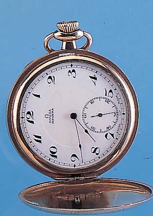OMEGA Herrentaschenuhr Modell Regina, Ref.- Nr. 4922921, Schweiz/Kanada um 1911, Metall- geh. m. Rose-G.-Auflage, beide Schalen sym. guill., ...