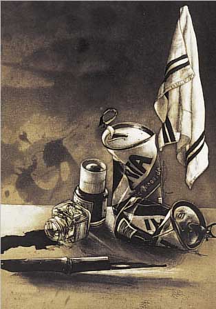 Böttger, Klaus, Stilleben mit Limodosen, Lithographie, handsign. und dat. 82, betitelt und num. 73/100, ca. 32,5 x 29,5 cm