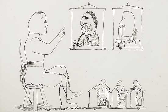 Grosz, Georges, 1893 Berlin-1959 Berlin, Art is eternal, Lithographie aus Interregnum v. 1936, Auflage 42 Exempl., re. u. handsign.,ca. 22 x 27 ...