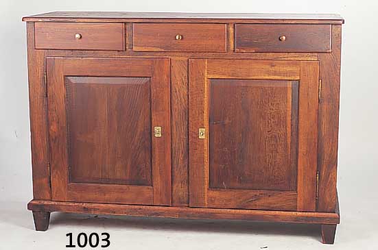Anrichte, deutsch, um 1830-40, Eiche massiv,Beschläge sekundär, ca. 107 x 148 x 54 cm, restauriert