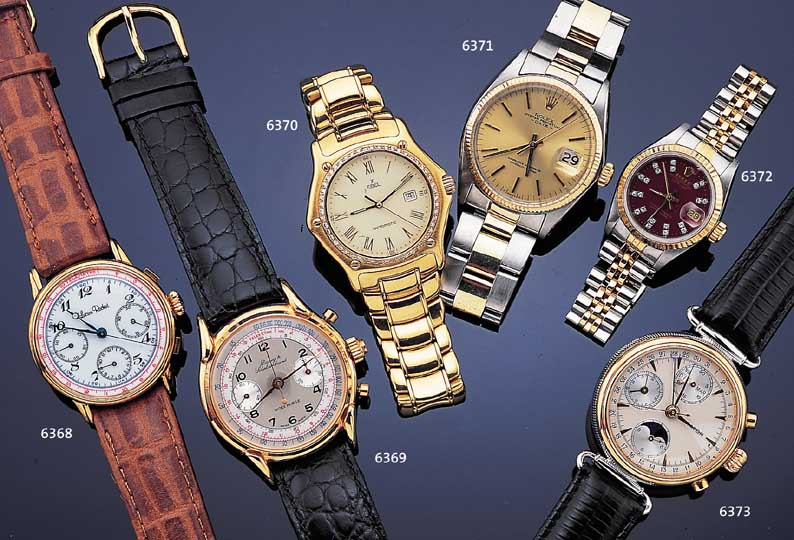 DUBEY & SCHALDENBRAND Armbandchrongraph Index-Mobil, Ref.-Nr. 92,214, Schweiz um 1996, Metall hartverg., Boden u. Glasr. gedr., beid-s. vergl., ...