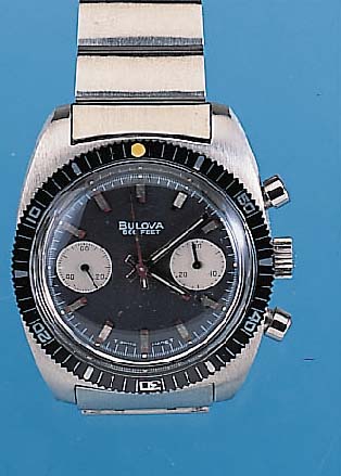 BULOVA Armbandchronograph, Schweiz um 1970, Edelst., Orig.-Edelstahlband, Boden geschr., bei Fertigst. wassergesch., 30-Min.-Stoppzäh- ler, ...