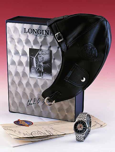 LONGINES STUNDENWINKELARMBANDUHR, CHARLES A. LINDBERGH, REF.-NR. 28422646, SCHWEIZ UM 1990, EDELST. POL., EDELST.-BAND M. SICHER- ...