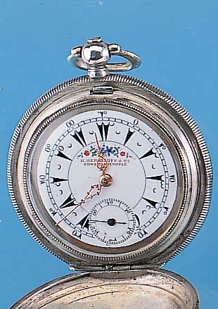 BILLODES Herrentaschenuhr Savonette, Ref.- Nr. 669, Schweiz/England um 1888, Silber, Schlüsselaufzug, beide Schalen sym. guill. u. ...