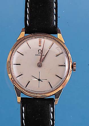 OMEGA ARMBANDUHR, NEUTRALES ROSE-G. 750/000 GEH., BLATT REST., 17 ST., WERK VERG., HAND- AUFZUG KAL. 269, GLYC.-UNR., FLACHSPIR., STOß-GES., ...