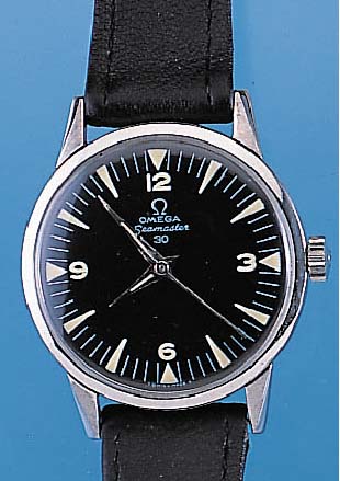 OMEGA HERRENARMBANDUHR SEAMASTER 30, REF.- NR. 135,003-62-SC, SCHWEIZ UM 1963, EDELST., BODEN VERSCHR., BEI FERTIGST. WASSERGESCH., SCHW. ...