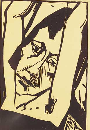 Heckel, Erich, Mädchenkopf, Holzschnitt, ca. 25,5 x 17 cm, u.Gl., R.