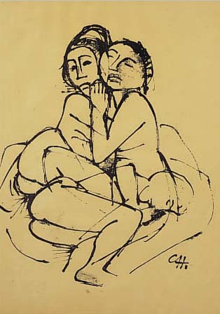 HOFER, CARL, LITHOGRAPHIE, IM NEST, IM DRUCK MONOGR., CA. 33,5 X 24 CM, U.GL.,R.