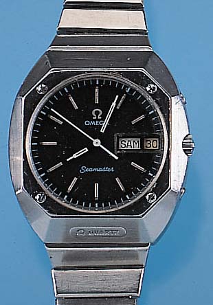 OMEGA Herrenarmbanduhr Modell Seamaster, Ref.-Nr. 1960054, Schweiz um 1975, Edelst.- Geh. incl. Massiv-Edelst.-Band, Boden gedr., ...