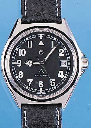Militärarmbanduhr zur zivilen Nutzung, Ref.-Nr. 682, Schweiz um 1995, Edelst. pol., teilw.matt., Boden geschr., bei Fertigst. wasserd. bis 30 m, ...