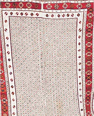 Tischdecke Ghashgai,Persien ca 290 x 160 cm. Ehz 3.ca 60 Jahre.
