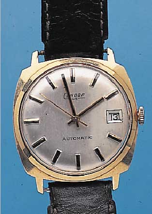 CONDOR HERRENARMBANDUHR, DEUTSCHLAND UM 1964GG 585/000, BODEN GEDR., AUTOMATIK M. ZENTRAL-SEK. U. DATUM, 25 ST., ZENTRALROTOR M. EXCEN- TERMECH., ...
