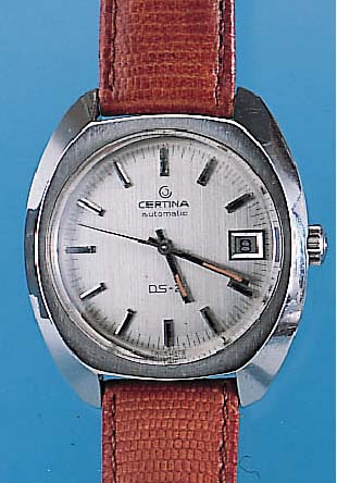 CERTINA Herrenarmbanduhr DS-2, Ref.-Nr. 5801/300, Schweiz um 1968, Edelst., Boden ge- schr.,Lederb. neu, 28 St., Automatik Kal. 25-651M, ...