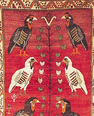 Gashgai, Persien, 140 x 108cm, EHZ 3 Wolle auf Wolle, ca.30 Jahre