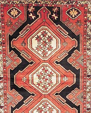 Mazlaghan, Persien, 220 x 142cm, , EHZ 3 Flor Wolle, ca.50 Jahre