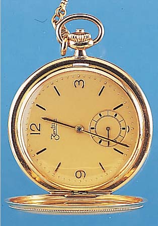 ZENTRA Herrentaschenuhr Savonette, Ref.-Nr. 669615/60, Schweiz/Deutschland um 1950, 585/000 GG, matt verg. Blatt, kl. Sek. vert., ...