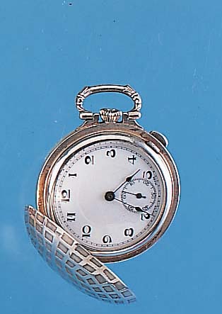 TALIS Watch Co. Taschenuhr Modell Golfball, Ref.-Nr. 102537, Schweiz/USA um 1940, Silber, Emailbl., kl. Sek., Brückenankerwerk vern., 15 St., ...