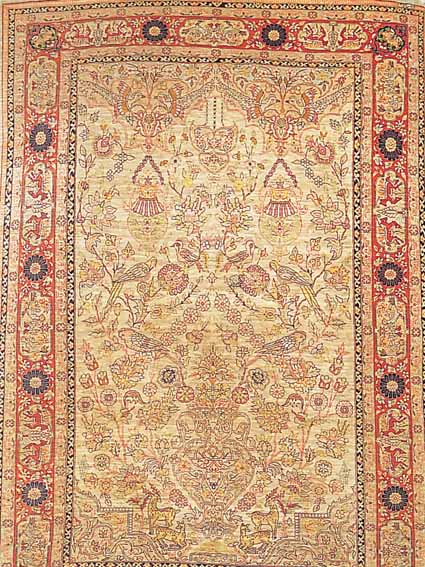 HEREKE SIGN., TüRKEI, 162 X 112CM, EHZ 3 REINE NATURSEIDE, CA.20 JAHRE, CA.1 MIO KN/QM