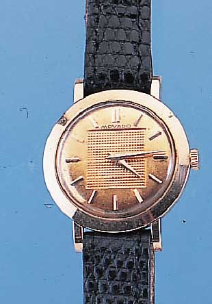 MOVADO DAMENARMBANDUHR, REF.-NR. R93/B10467, SCHWEIZ UM 1954, 750/000 RG, BOD. U. GLASR. AUFGEDR., AUFWEND. BLATT, IM ...