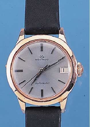 MOVADO HERRENARMBANDUHR, AUTOMATIK, REF.-NR. R62950, SCHWEIZ UM 1952, 750/000 RG, BOD. GESCHR., BEI FERT.-STELL. WASSERG., ...