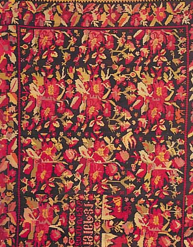 KARABAGH-KELIM, RUSSLAND, 365 X 205CM, EHZ 3, FLOR WOLLE, DATIERT 1916, KL.WASSERSCHADEN