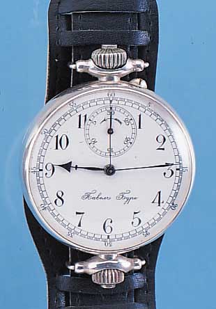 PAWEL BURE CHRONOGRAPHEN-TASCHENUHRWERK, AUF KD.-WUNSCH IM NEUTR. ZWEIT-SILBERGEH., BOD. U. GLASR. AUFGEDR., BEIDS. VERGL., WERK INCL. PERF. ...