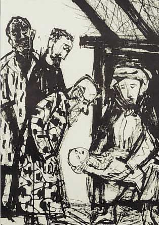 Dix, Otto,  5 Lithographien, Käthe Vogt Verlag Berlin, Matthäus Evangelium, aus dem Buch Nr. 987 entnommen, ...