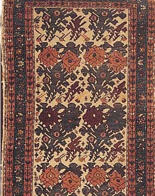 Garadje,Persien ca 110 x 72 cm. .Flor Wolle. Ehz 4-5.ca 80 Jahre,