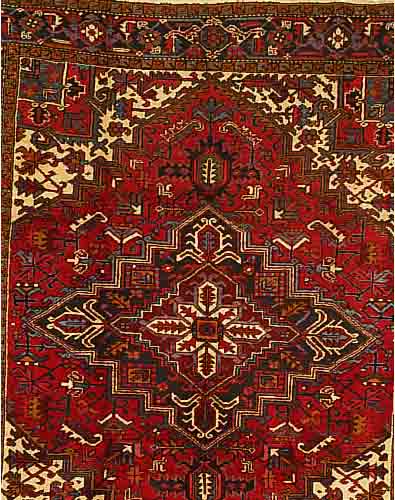 HERIZ,PERSIEN CA 294 X 250 CM. EHZ 3-4. FLOR WOLLE.CA 50 JAHRE.
