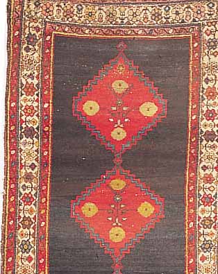 SCHASAWAN, PERSIEN, 323 X 107CM, EHZ 4 FLOR WOLLE, CA.70 JAHRE